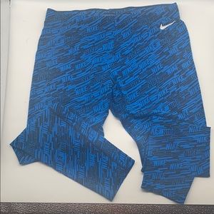 Nike Blue and Black Work Out Pants